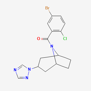 ((1R,5S)-3-(1H-1,2,4-triazol-1-yl)-8-azabicyclo[3.2.1]octan-8-yl)(5-bromo-2-chlorophenyl)methanone