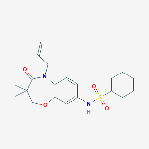 N-(5-allyl-3,3-dimethyl-4-oxo-2,3,4,5-tetrahydrobenzo[b][1,4]oxazepin-8-yl)cyclohexanesulfonamide