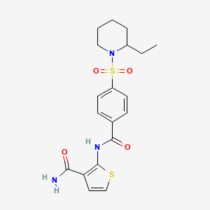 2-(4-((2-Ethylpiperidin-1-yl)sulfonyl)benzamido)thiophene-3-carboxamide