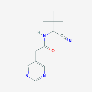 N-(1-Cyano-2,2-dimethylpropyl)-2-pyrimidin-5-ylacetamide