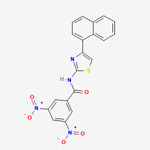 N-(4-naphthalen-1-yl-1,3-thiazol-2-yl)-3,5-dinitrobenzamide