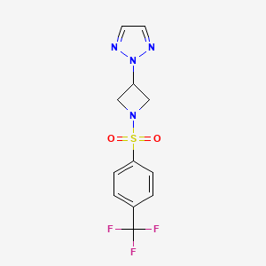 2-[1-[4-(Trifluoromethyl)phenyl]sulfonylazetidin-3-yl]triazole