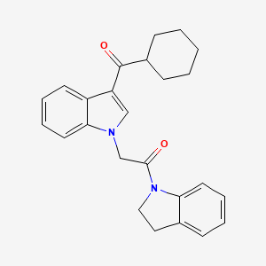 2-[3-(Cyclohexanecarbonyl)indol-1-yl]-1-(2,3-dihydroindol-1-yl)ethanone