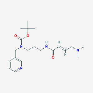 Tert-butyl N-[3-[[(E)-4-(dimethylamino)but-2-enoyl]amino]propyl]-N-(pyridin-3-ylmethyl)carbamate