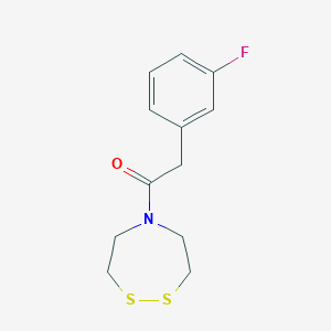 1-(1,2,5-Dithiazepan-5-yl)-2-(3-fluorophenyl)ethan-1-one