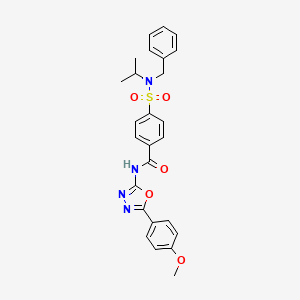 molecular formula C26H26N4O5S B2539145 4-[benzyl(propan-2-yl)sulfamoyl]-N-[5-(4-methoxyphenyl)-1,3,4-oxadiazol-2-yl]benzamide CAS No. 533870-14-3