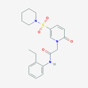 molecular formula C20H25N3O4S B2539179 N-(2-ethylphenyl)-2-[2-oxo-5-(piperidine-1-sulfonyl)-1,2-dihydropyridin-1-yl]acetamide CAS No. 1358354-69-4