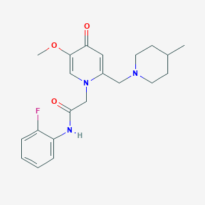 N-(2-fluorophenyl)-2-(5-methoxy-2-((4-methylpiperidin-1-yl)methyl)-4-oxopyridin-1(4H)-yl)acetamide