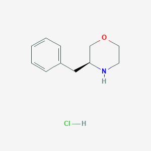 molecular formula C11H16ClNO B2539182 (S)-3-Benzylmorpholine hcl CAS No. 1172897-29-8; 77897-23-5