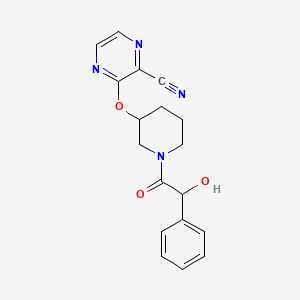 3-((1-(2-Hydroxy-2-phenylacetyl)piperidin-3-yl)oxy)pyrazine-2-carbonitrile