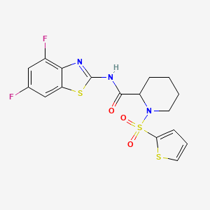 N-(4,6-difluorobenzo[d]thiazol-2-yl)-1-(thiophen-2-ylsulfonyl)piperidine-2-carboxamide