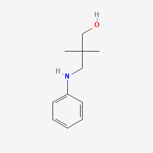 molecular formula C11H17NO B2539252 2,2-Dimethyl-3-(phenylamino)propan-1-ol CAS No. 94844-02-7