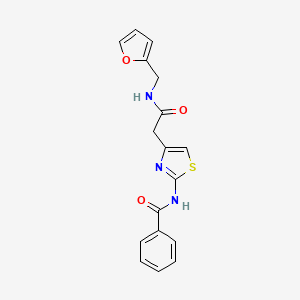molecular formula C17H15N3O3S B2539255 N-[4-({[(furan-2-yl)methyl]carbamoyl}methyl)-1,3-thiazol-2-yl]benzamide CAS No. 941947-27-9