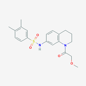 molecular formula C20H24N2O4S B2539283 N-(1-(2-methoxyacetyl)-1,2,3,4-tetrahydroquinolin-7-yl)-3,4-dimethylbenzenesulfonamide CAS No. 1171229-34-7