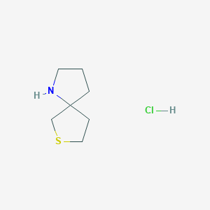 molecular formula C7H14ClNS B2539317 7-Thia-1-azaspiro[4.4]nonane hydrochloride CAS No. 1897833-25-8