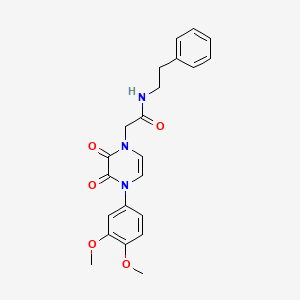2-(4-(3,4-dimethoxyphenyl)-2,3-dioxo-3,4-dihydropyrazin-1(2H)-yl)-N-phenethylacetamide