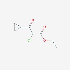molecular formula C8H11ClO3 B2539343 Ethyl 2-chloro-3-cyclopropyl-3-oxopropanoate CAS No. 1033707-26-4