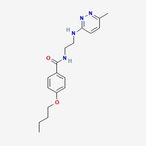 4-butoxy-N-(2-((6-methylpyridazin-3-yl)amino)ethyl)benzamide
