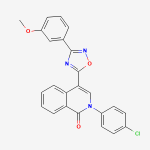 2-(4-chlorophenyl)-4-[3-(3-methoxyphenyl)-1,2,4-oxadiazol-5-yl]isoquinolin-1(2H)-one