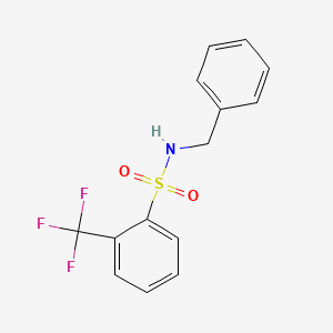 molecular formula C14H12F3NO2S B2539352 N-benzyl-2-(trifluoromethyl)benzene-1-sulfonamide CAS No. 612042-73-6
