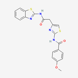 N-(4-(2-(benzo[d]thiazol-2-ylamino)-2-oxoethyl)thiazol-2-yl)-4-methoxybenzamide