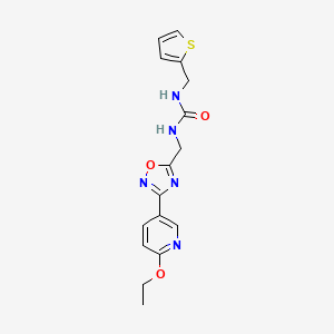 molecular formula C16H17N5O3S B2539363 1-((3-(6-Ethoxypyridin-3-yl)-1,2,4-oxadiazol-5-yl)methyl)-3-(thiophen-2-ylmethyl)urea CAS No. 1903638-14-1