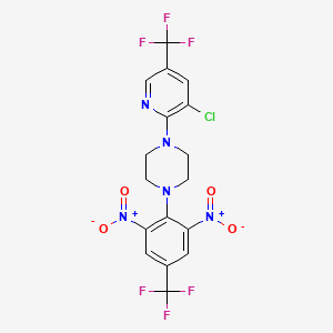 1-[3-Chloro-5-(trifluoromethyl)pyridin-2-yl]-4-[2,6-dinitro-4-(trifluoromethyl)phenyl]piperazine