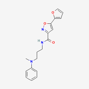 5-(2-furyl)-N~3~-[3-(methylanilino)propyl]-3-isoxazolecarboxamide