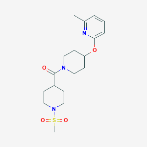 (4-((6-Methylpyridin-2-yl)oxy)piperidin-1-yl)(1-(methylsulfonyl)piperidin-4-yl)methanone