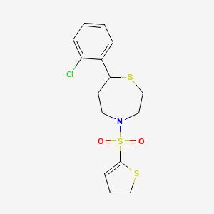 7-(2-Chlorophenyl)-4-(thiophen-2-ylsulfonyl)-1,4-thiazepane
