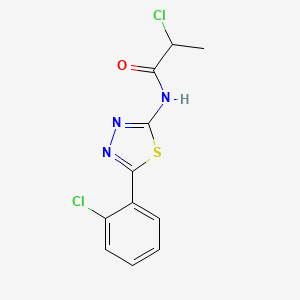 2-chloro-N-[5-(2-chlorophenyl)-1,3,4-thiadiazol-2-yl]propanamide