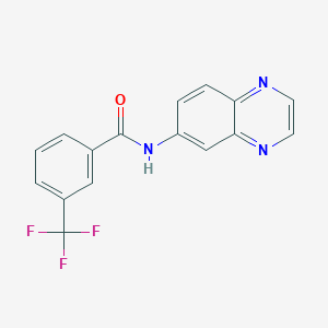 N-(6-quinoxalinyl)-3-(trifluoromethyl)benzenecarboxamide