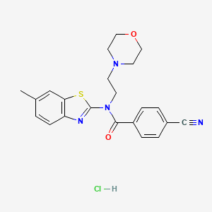 4-cyano-N-(6-methylbenzo[d]thiazol-2-yl)-N-(2-morpholinoethyl)benzamide hydrochloride