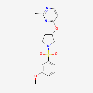 4-{[1-(3-Methoxybenzenesulfonyl)pyrrolidin-3-yl]oxy}-2-methylpyrimidine