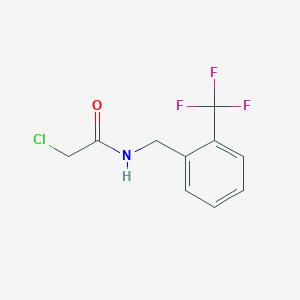 2-chloro-N-[[2-(trifluoromethyl)phenyl]methyl]acetamide