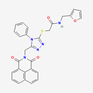 2-((5-((1,3-dioxo-1H-benzo[de]isoquinolin-2(3H)-yl)methyl)-4-phenyl-4H-1,2,4-triazol-3-yl)thio)-N-(furan-2-ylmethyl)acetamide