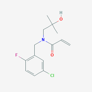 N-[(5-Chloro-2-fluorophenyl)methyl]-N-(2-hydroxy-2-methylpropyl)prop-2-enamide