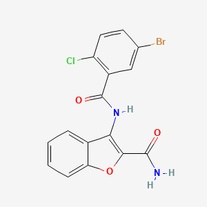 3-(5-Bromo-2-chlorobenzamido)benzofuran-2-carboxamide