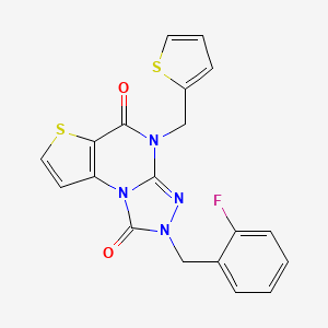 2-(2-fluorobenzyl)-4-(thiophen-2-ylmethyl)thieno[2,3-e][1,2,4]triazolo[4,3-a]pyrimidine-1,5(2H,4H)-dione