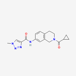 N-(2-(cyclopropanecarbonyl)-1,2,3,4-tetrahydroisoquinolin-7-yl)-1-methyl-1H-1,2,3-triazole-4-carboxamide
