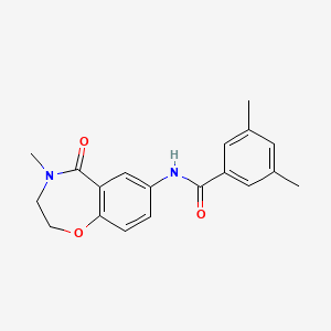 3,5-dimethyl-N-(4-methyl-5-oxo-2,3,4,5-tetrahydrobenzo[f][1,4]oxazepin-7-yl)benzamide