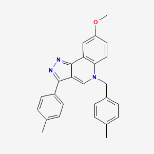 8-Methoxy-3-(4-methylphenyl)-5-[(4-methylphenyl)methyl]pyrazolo[4,3-c]quinoline