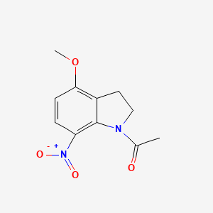 molecular formula C11H12N2O4 B2539493 1-乙酰-4-甲氧基-7-硝基吲哚啉 CAS No. 295325-60-9