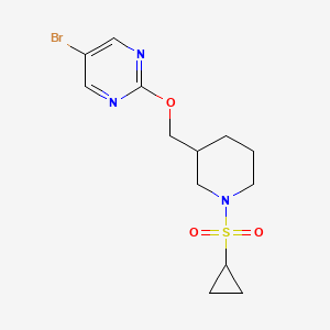 5-Bromo-2-[(1-cyclopropylsulfonylpiperidin-3-yl)methoxy]pyrimidine