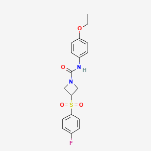 molecular formula C18H19FN2O4S B2539512 N-(4-ethoxyphenyl)-3-(4-fluorobenzenesulfonyl)azetidine-1-carboxamide CAS No. 1705666-42-7