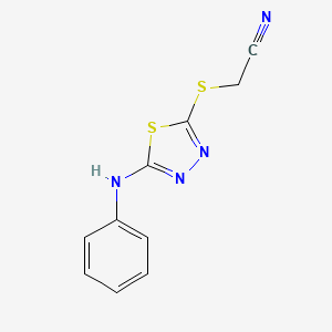 2-[(5-Anilino-1,3,4-thiadiazol-2-yl)sulfanyl]acetonitrile