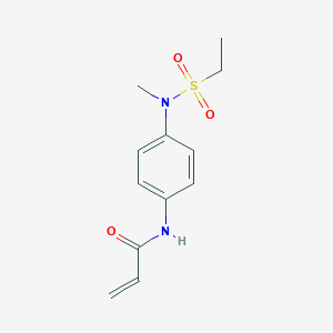 molecular formula C12H16N2O3S B2539567 N-(4-(N-Methylethylsulfonamido)phenyl)acrylamide CAS No. 2361639-41-8