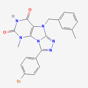 8-(4-Bromophenyl)-1-methyl-5-[(3-methylphenyl)methyl]purino[8,9-c][1,2,4]triazole-2,4-dione