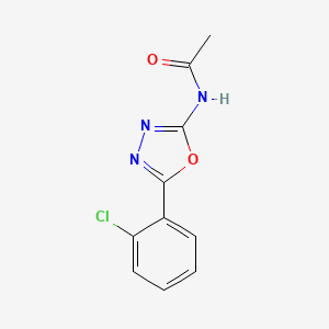 molecular formula C10H8ClN3O2 B2539588 N-[5-(2-chlorophenyl)-1,3,4-oxadiazol-2-yl]acetamide CAS No. 14768-88-8
