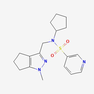N-cyclopentyl-N-((1-methyl-1,4,5,6-tetrahydrocyclopenta[c]pyrazol-3-yl)methyl)pyridine-3-sulfonamide